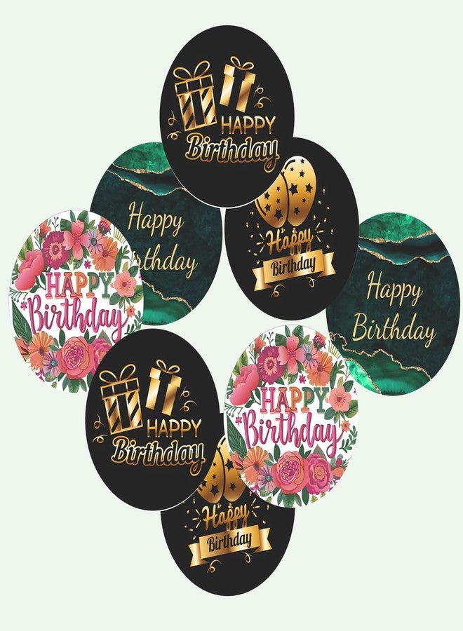 SLGIFT Vinyl Happy Birthday Theme Sticker, Self-Adhesive Vinyl Stickers, 40 Pieces, 2 x 2 Inches Round Sticker, 4 Unique Designs, R191 - Image 3
